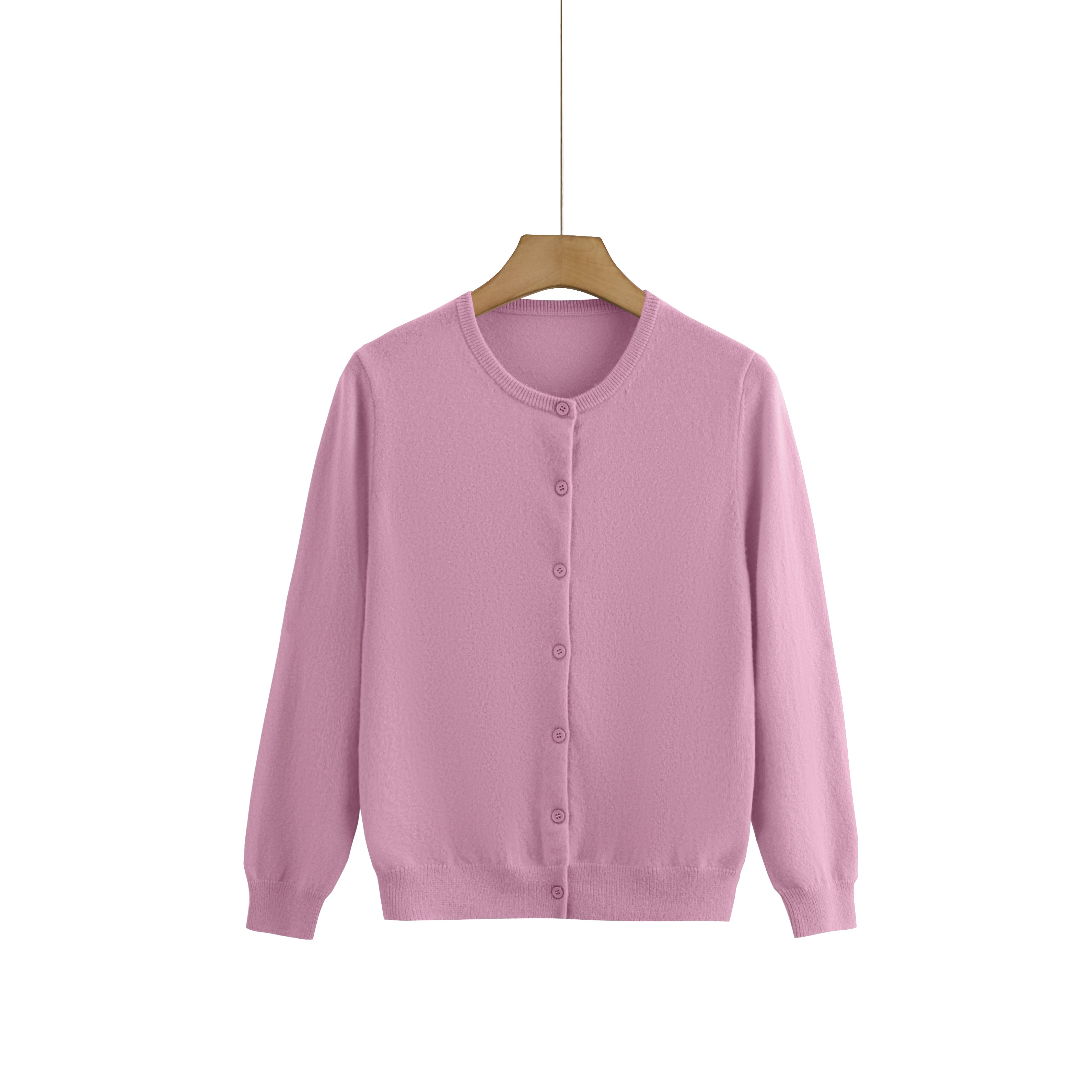 Cashmere Round-Neck Cardigan — Colour Edit