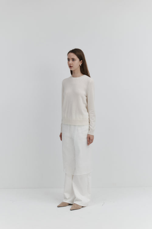 Cashmere Round-Neck Knit — 50 Colours