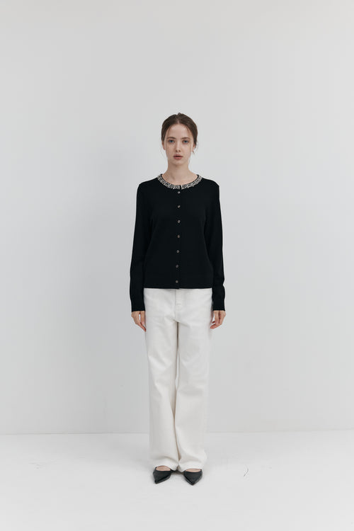 Biella Yarn 울 큐빅 카디건 – 롱슬리브
