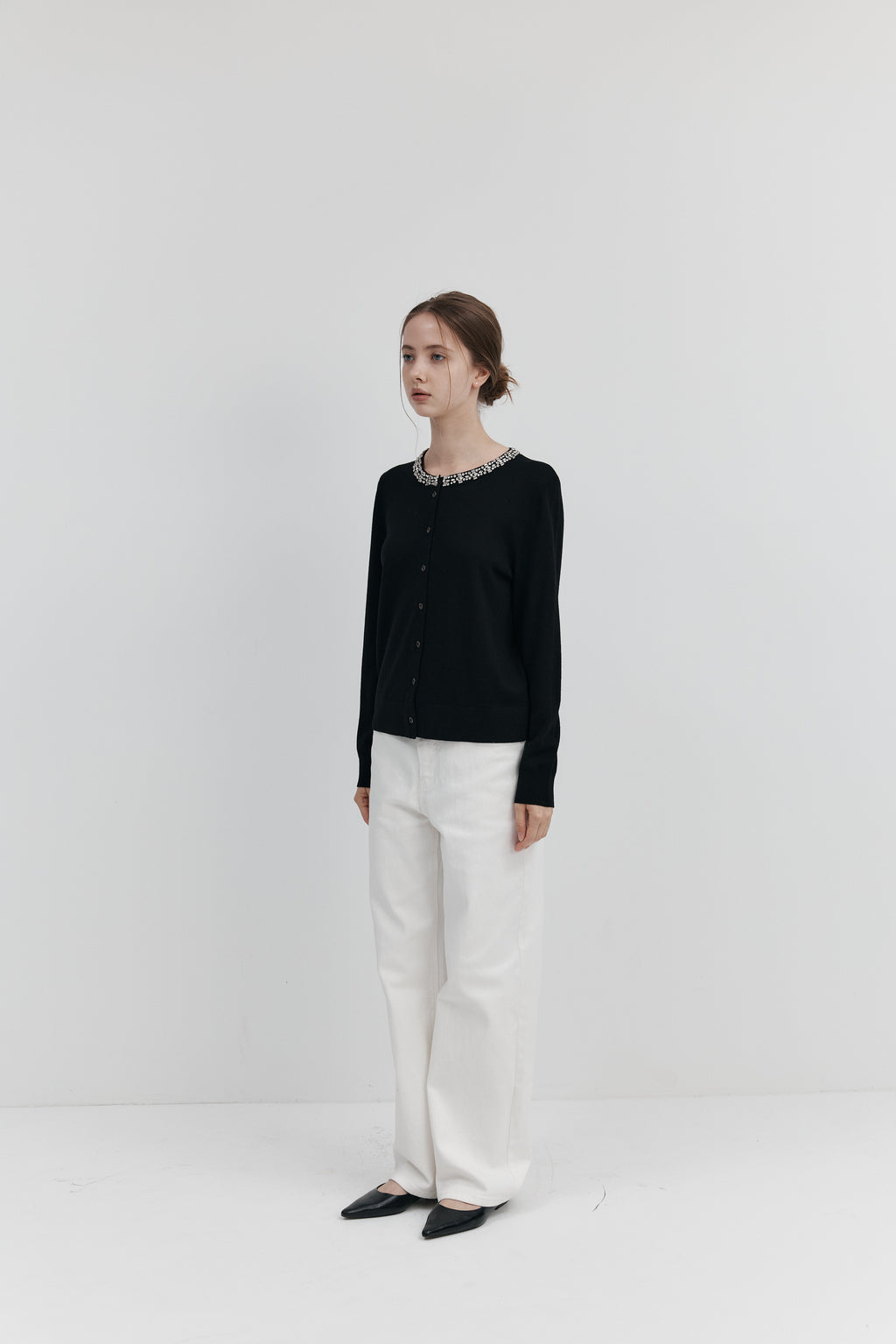 Biella Yarn 울 큐빅 카디건 – 롱슬리브