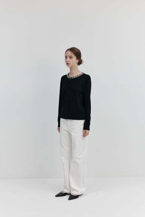 Biella Yarn 울 큐빅 카디건 – 롱슬리브