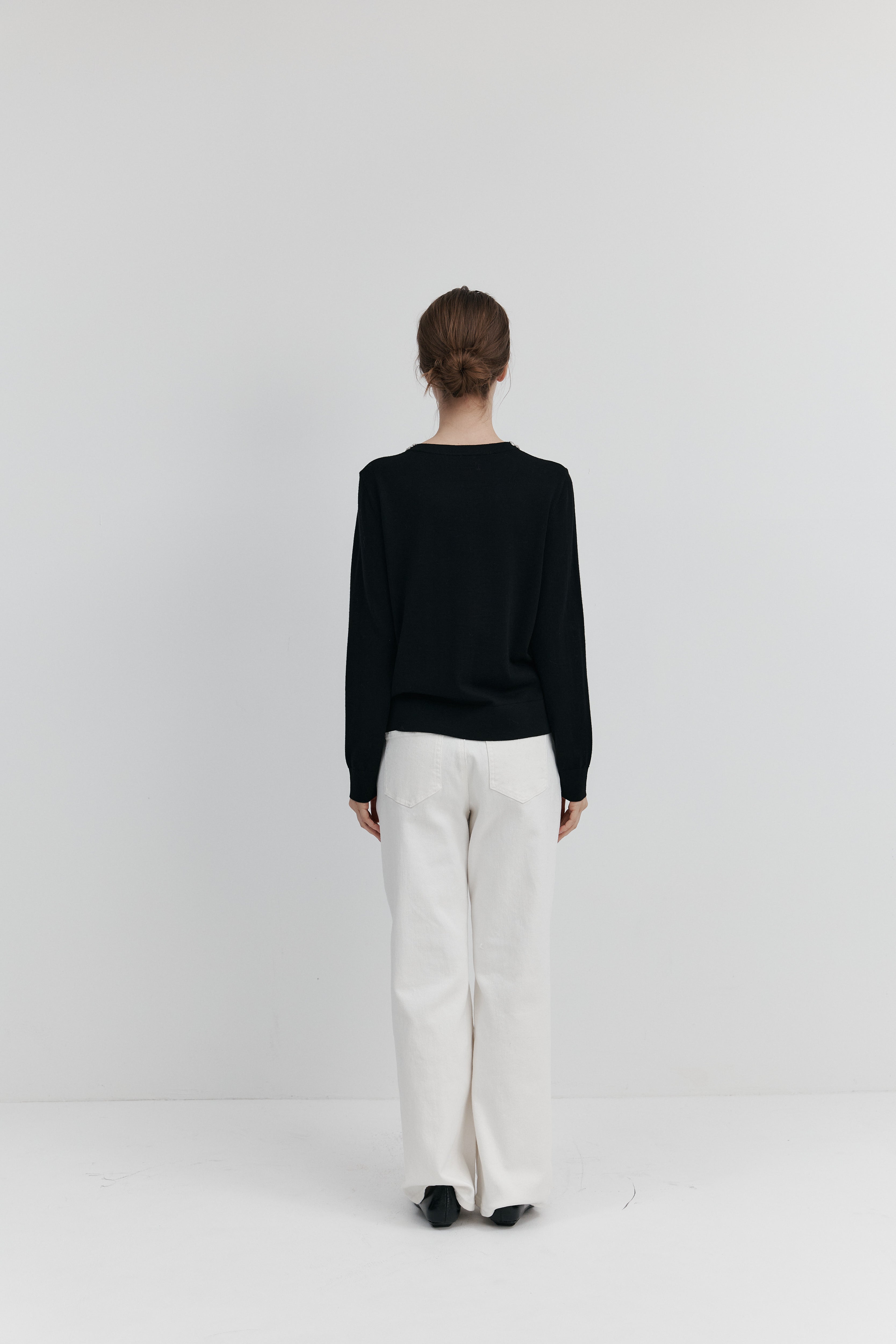 Biella Yarn 울 큐빅 카디건 – 롱슬리브