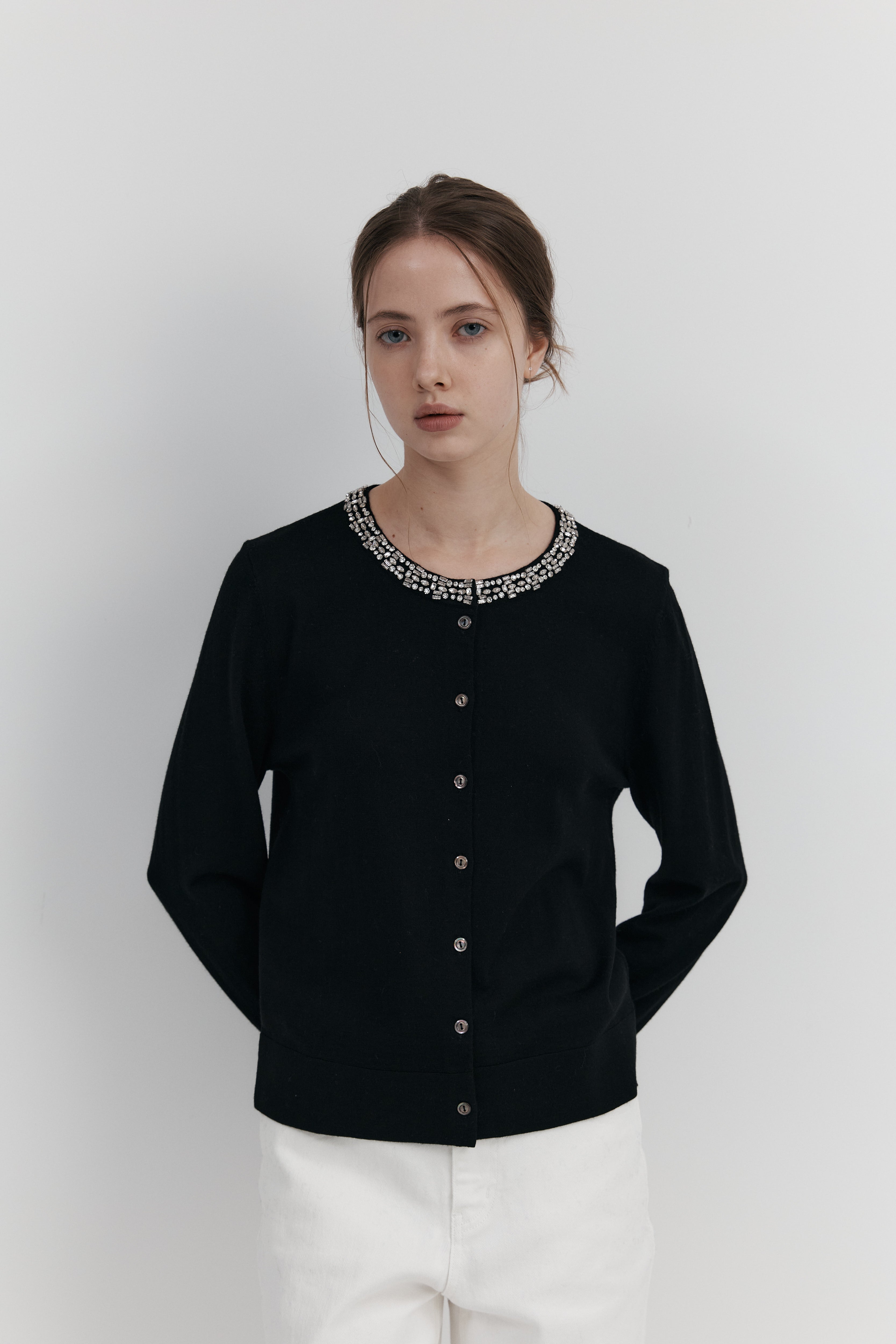 Biella Yarn 울 큐빅 카디건 – 롱슬리브