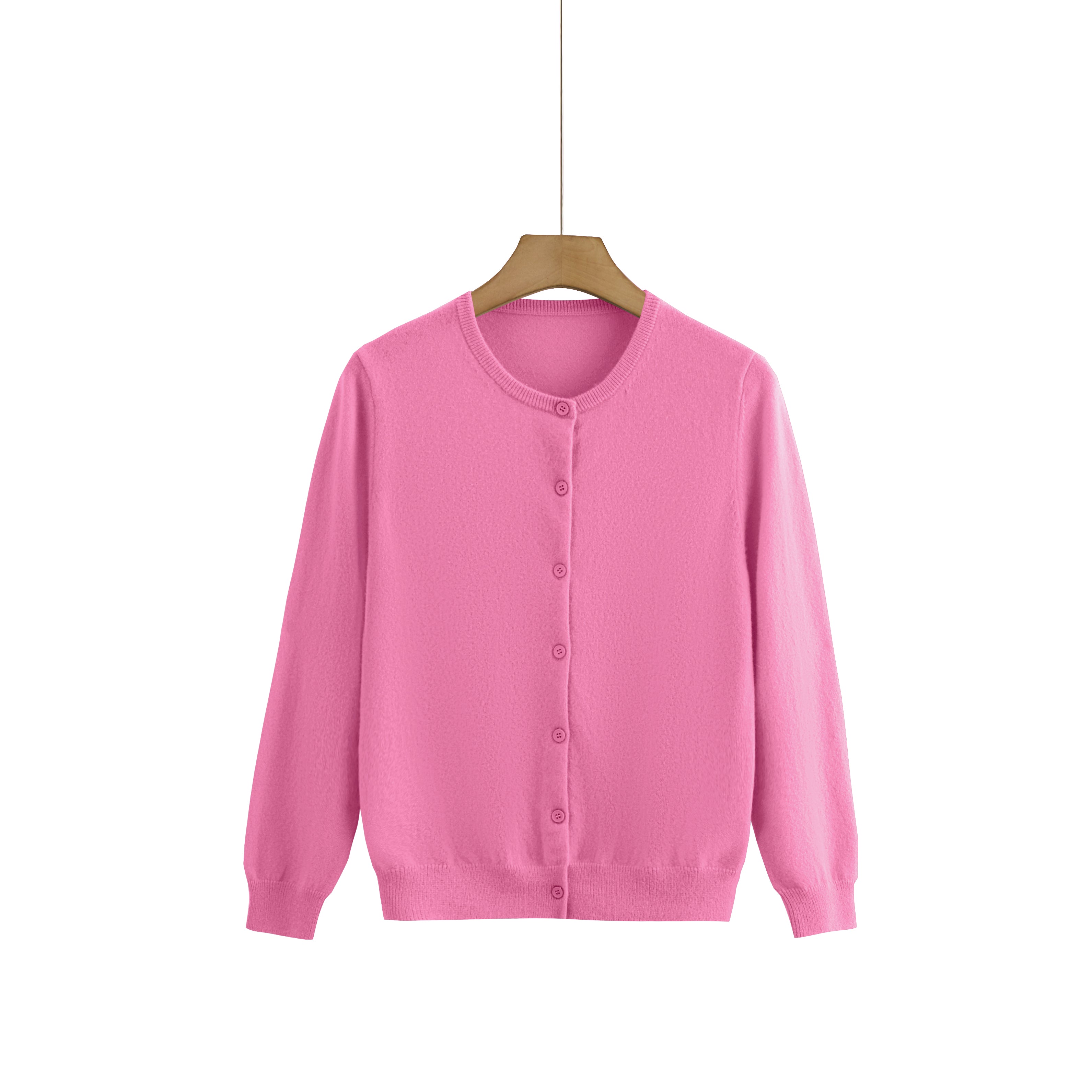 Cashmere Round-Neck Cardigan — Colour Edit