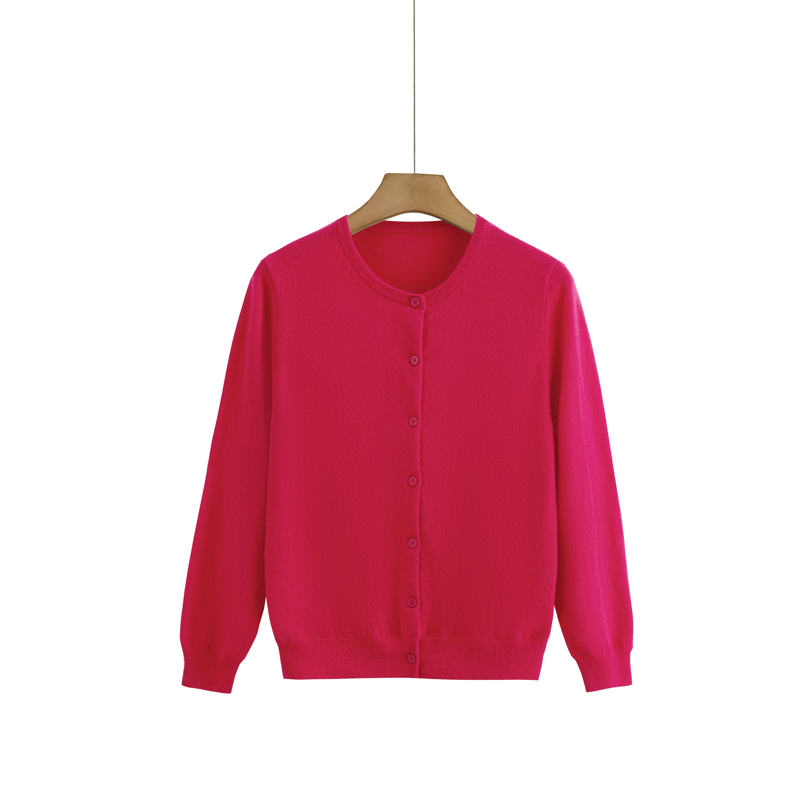 Cashmere Round-Neck Cardigan — Colour Edit