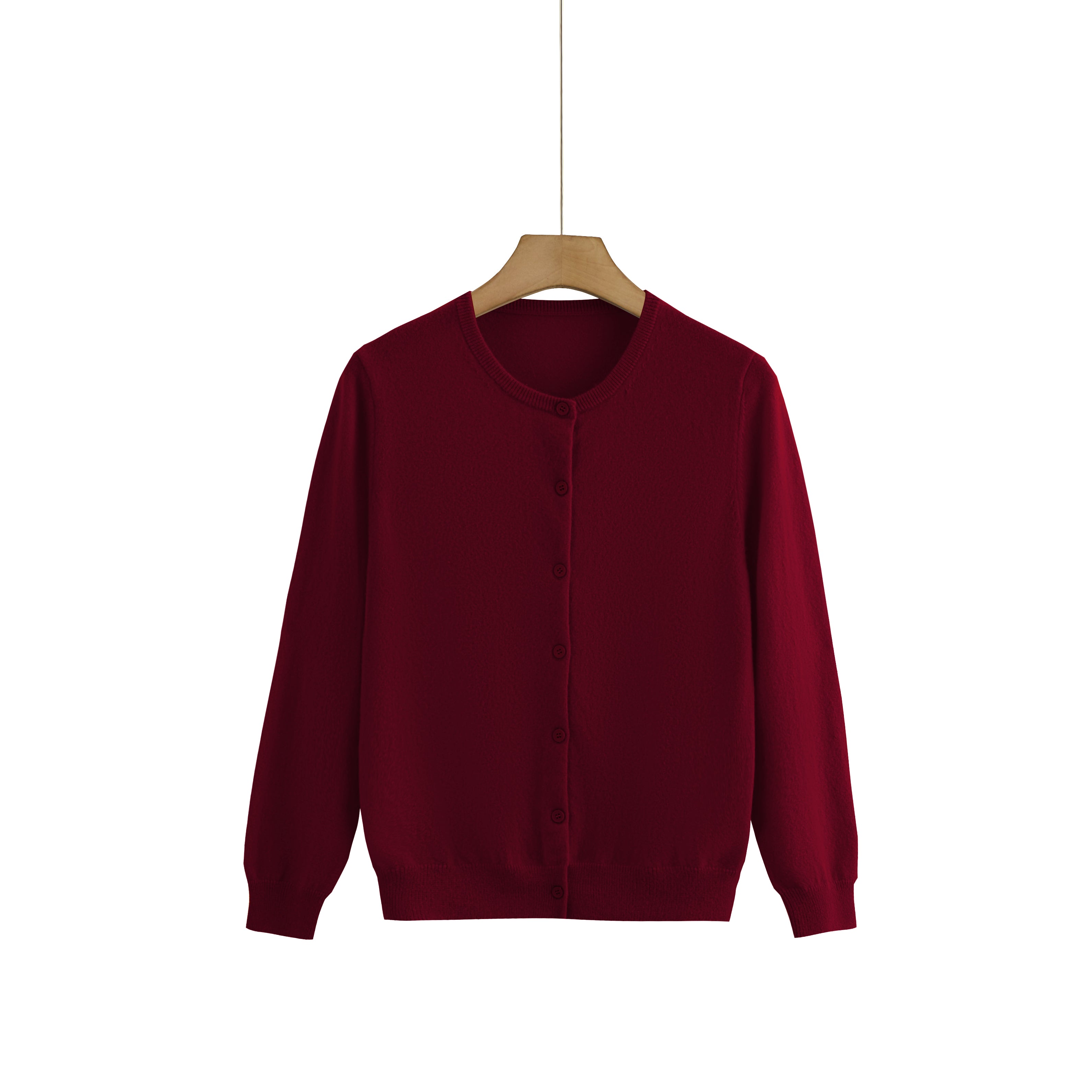 Cashmere Round-Neck Cardigan — Neutral Edit