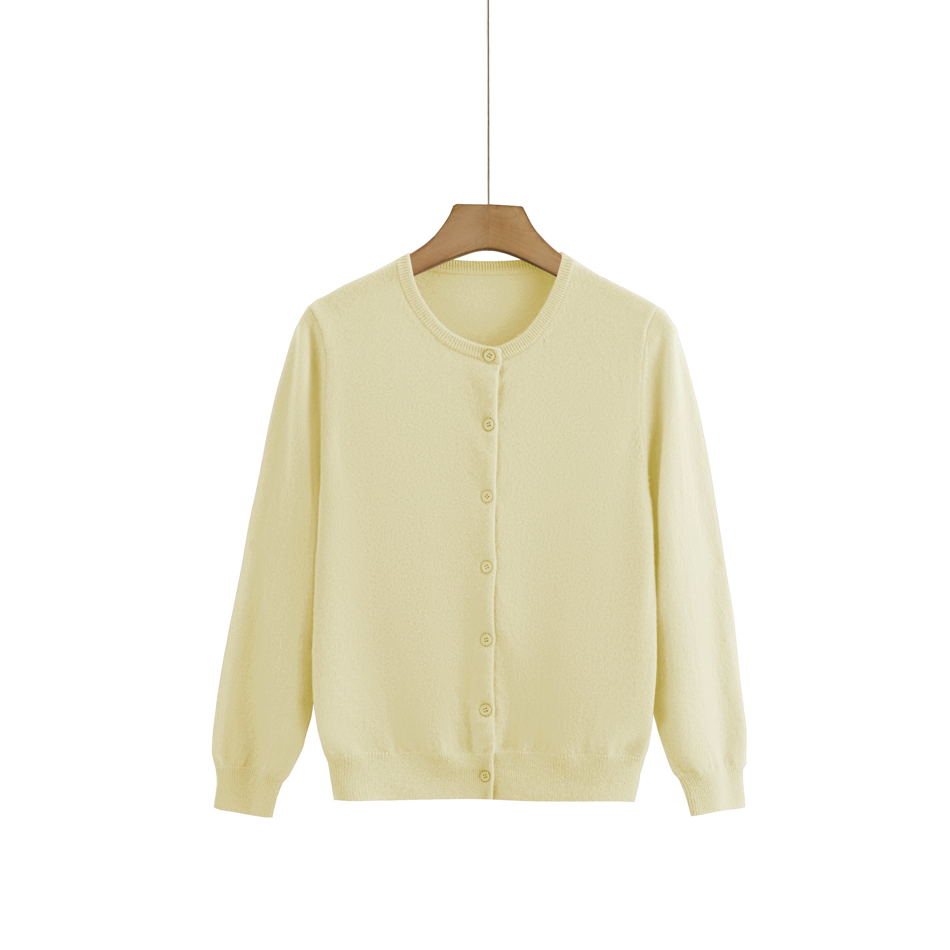 Cashmere Round-Neck Cardigan — Colour Edit