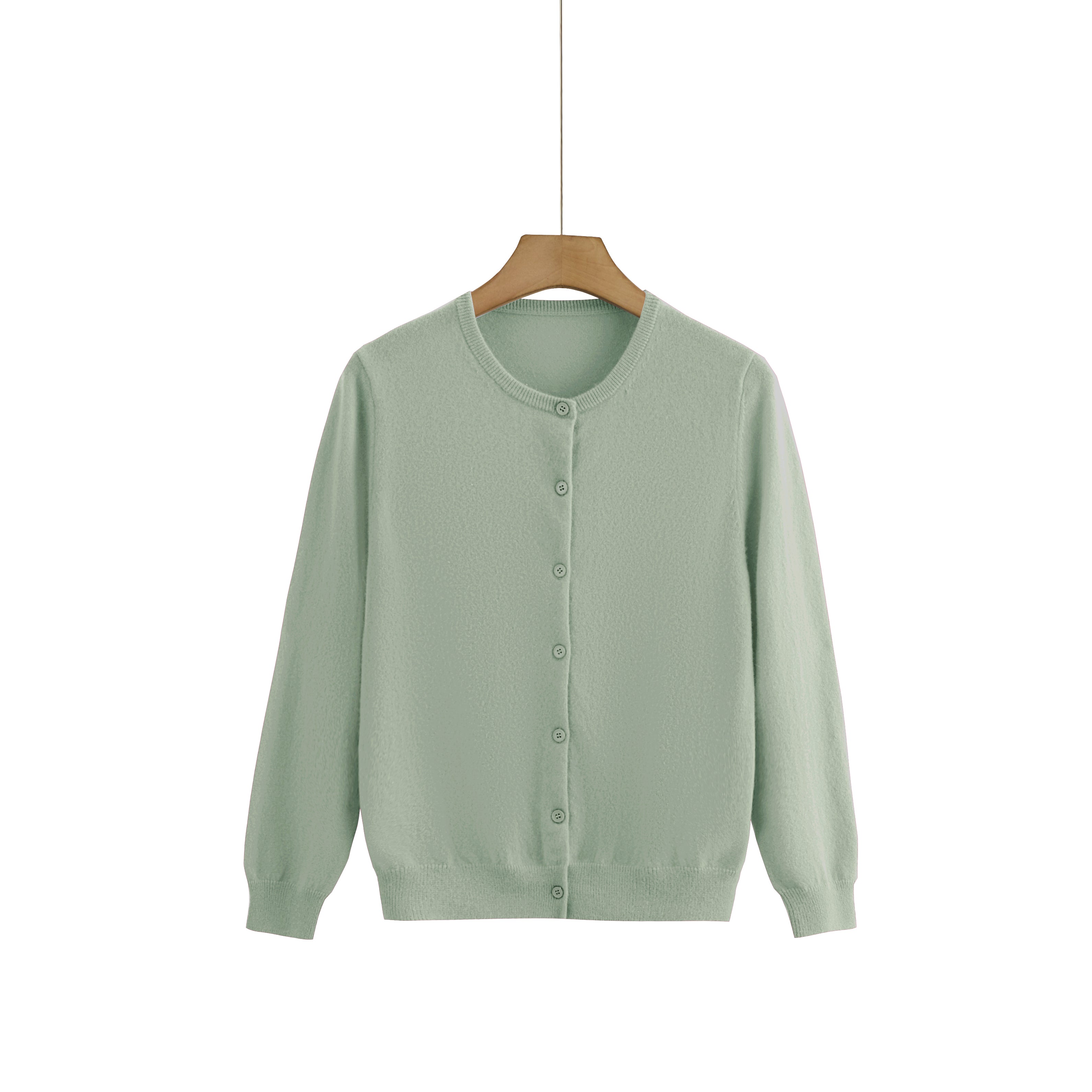 Cashmere Round-Neck Cardigan — Colour Edit