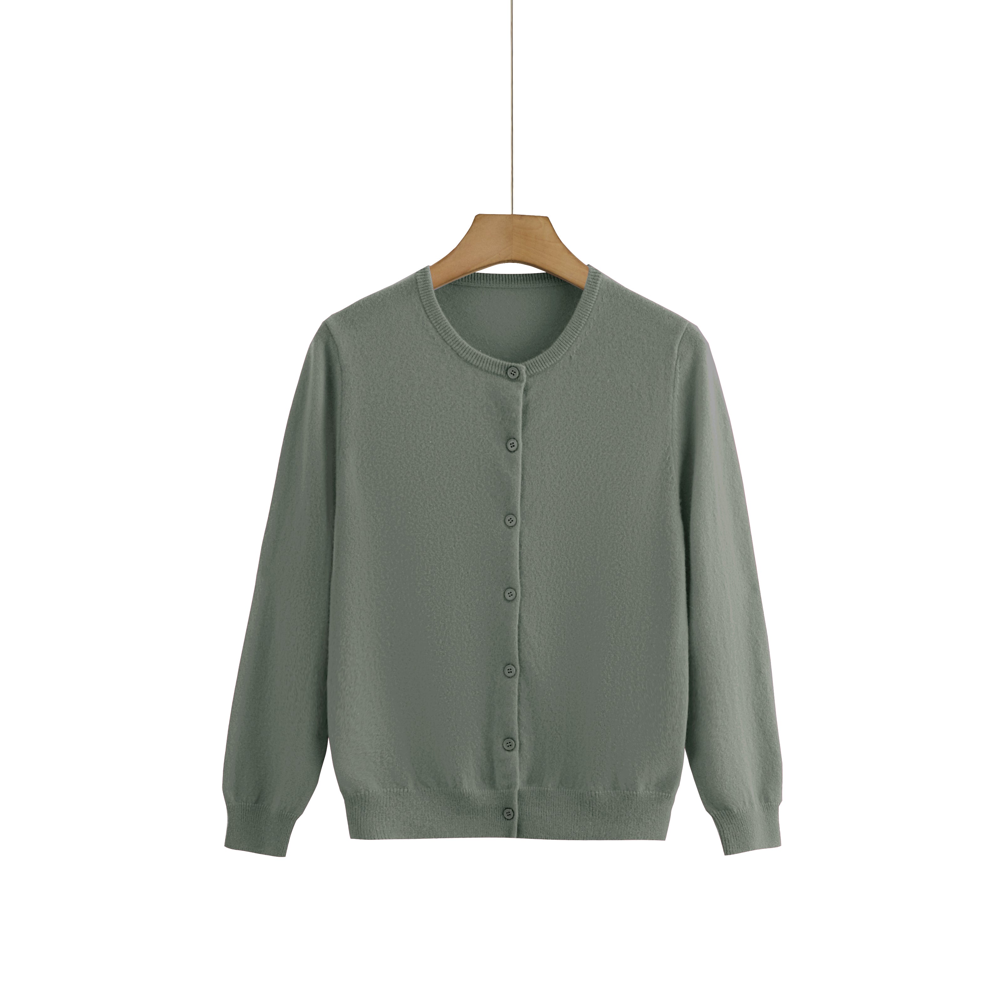 Cashmere Round-Neck Cardigan — Colour Edit