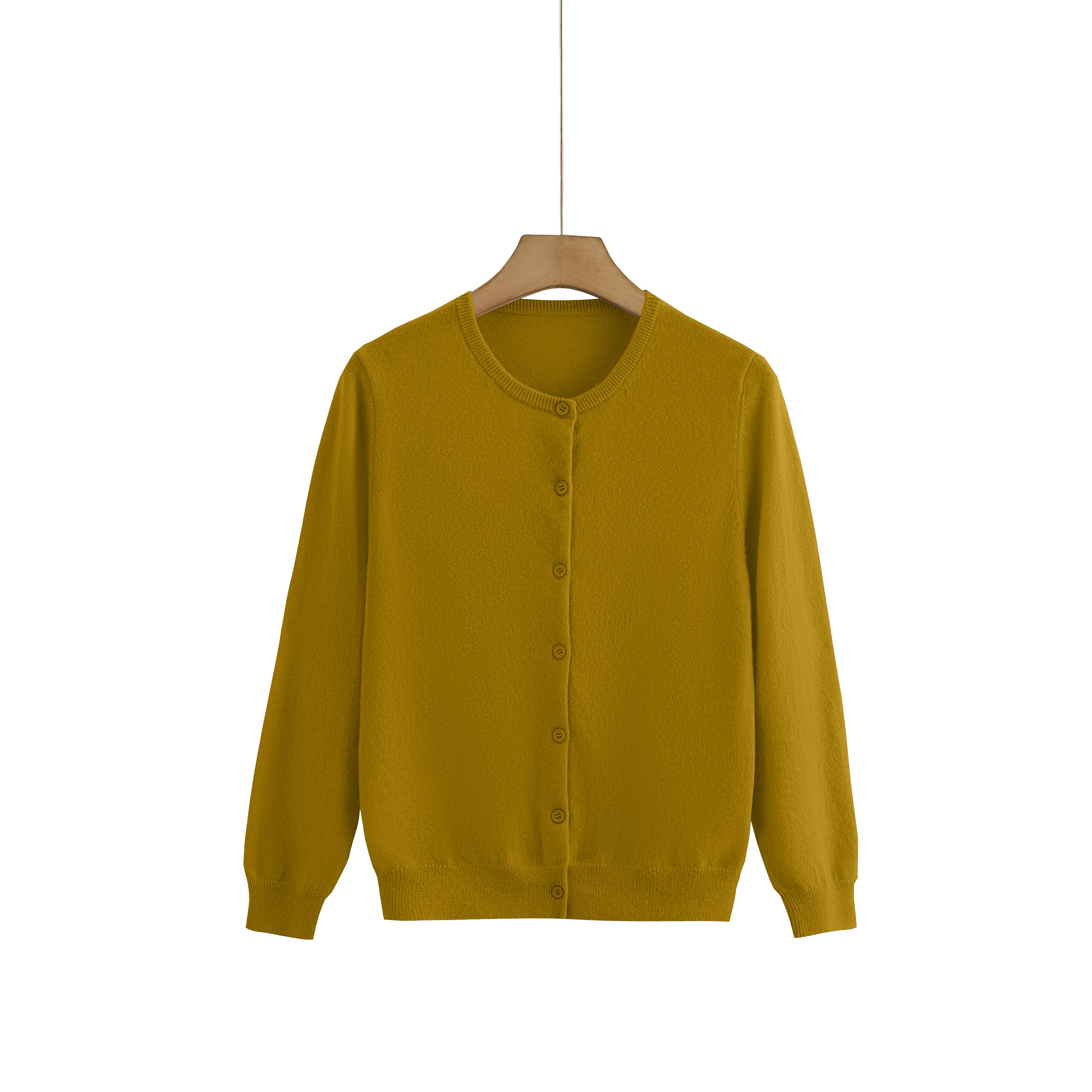 Cashmere Round-Neck Cardigan — Colour Edit