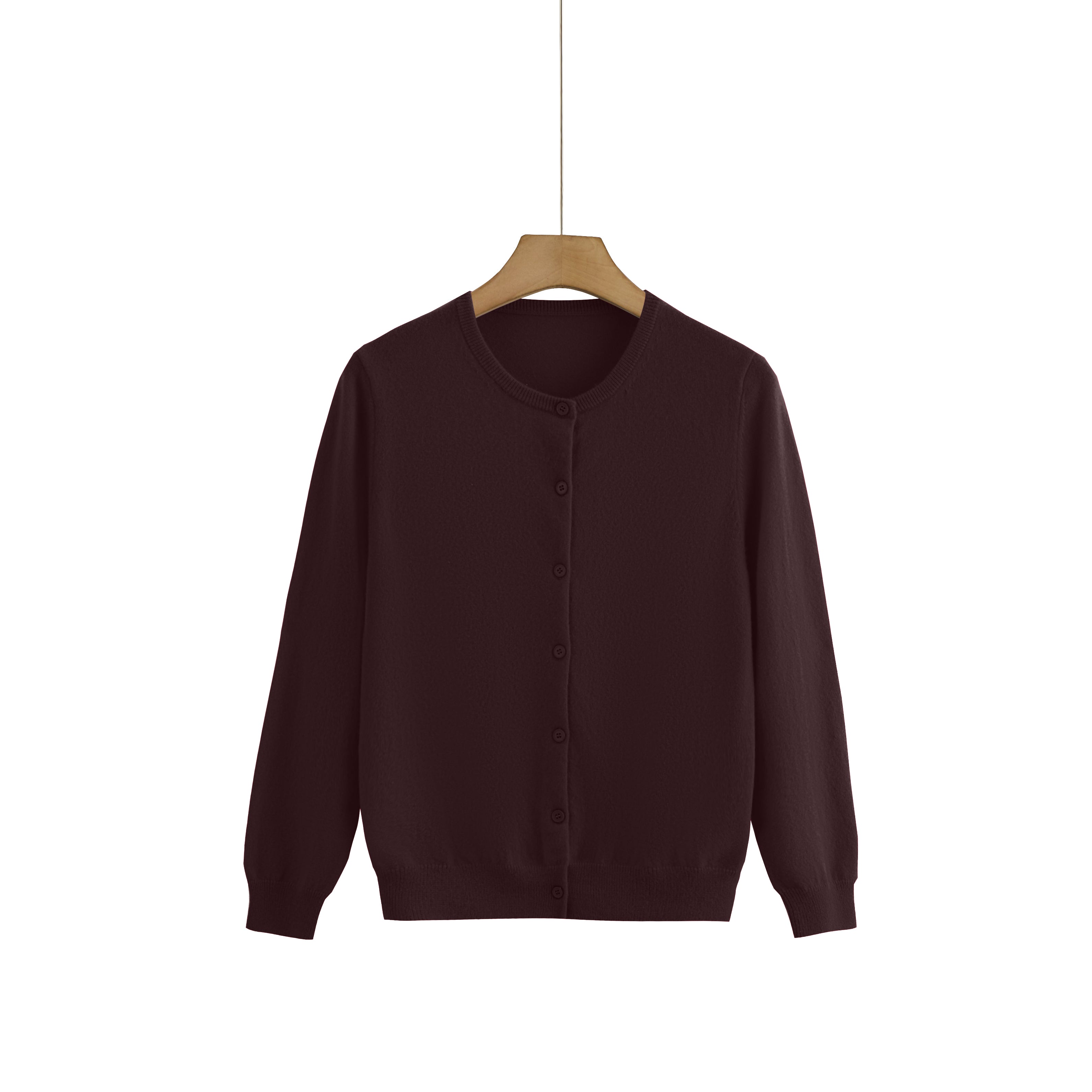Cashmere Round-Neck Cardigan — Neutral Edit