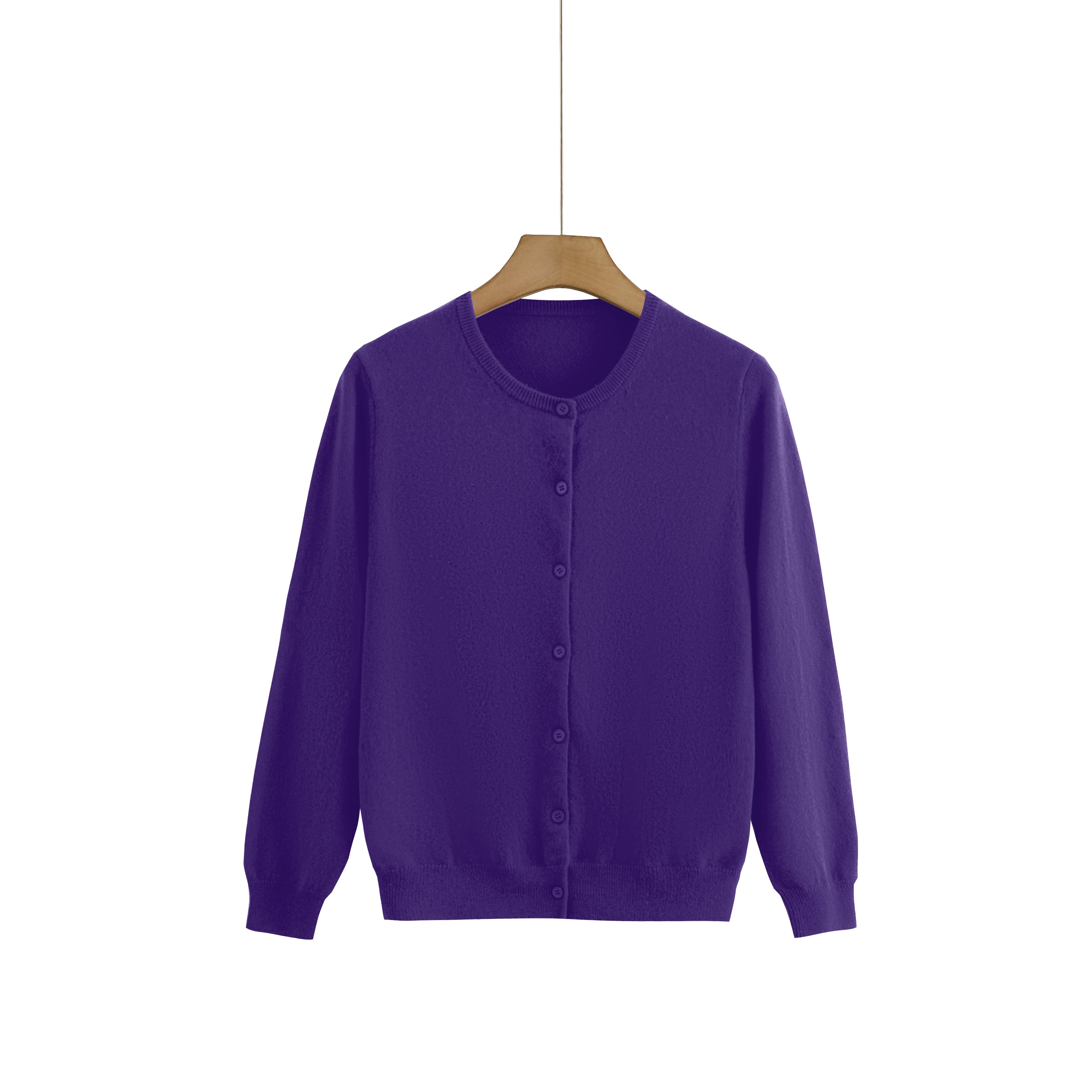 Cashmere Round-Neck Cardigan — Colour Edit