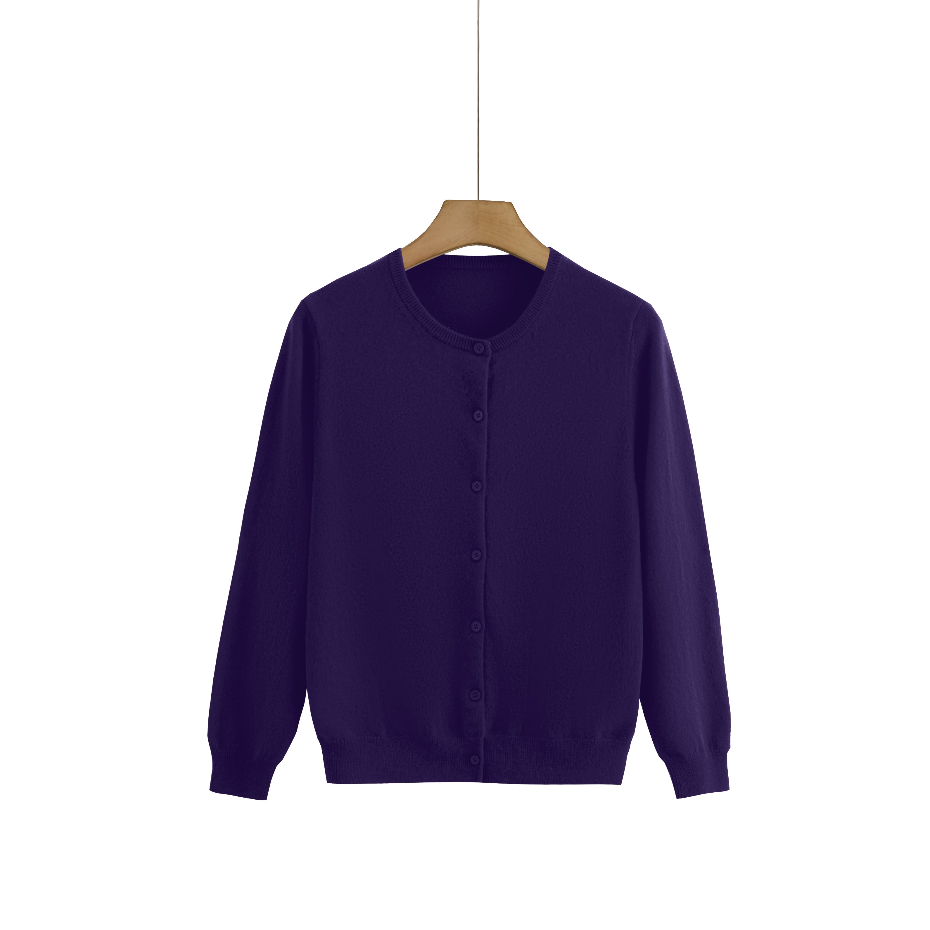 Cashmere Round-Neck Cardigan — Colour Edit