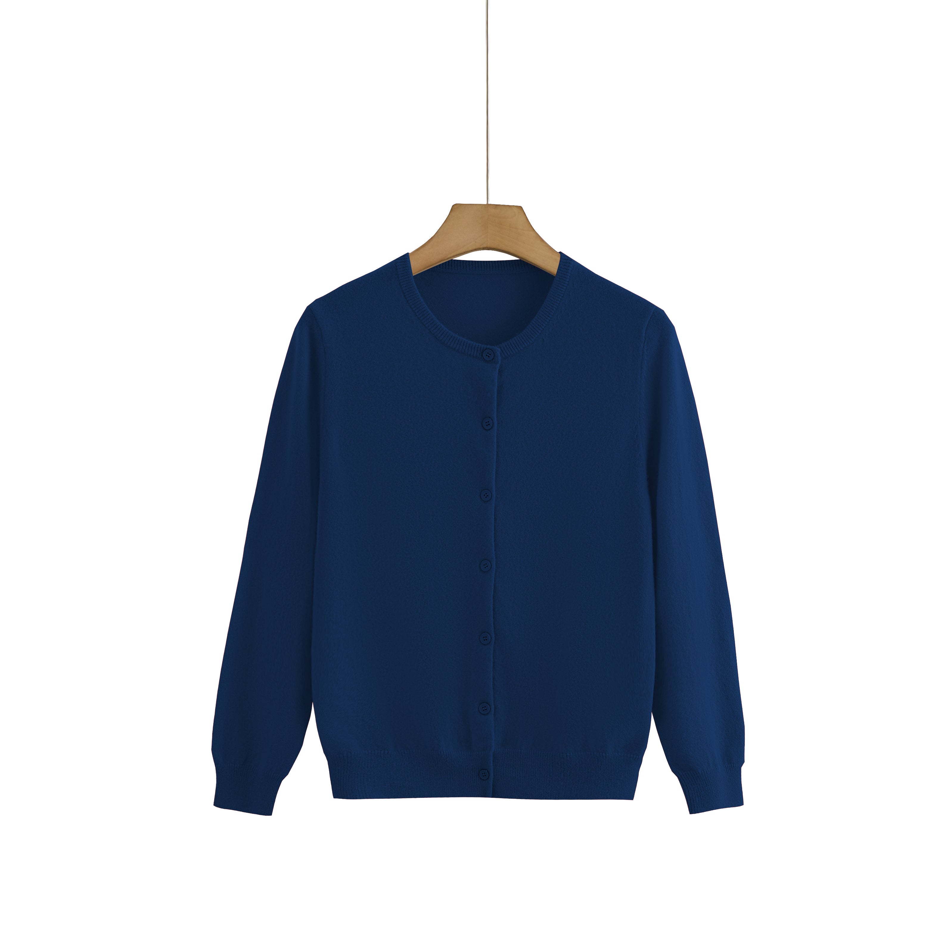 Cashmere Round-Neck Cardigan — Neutral Edit