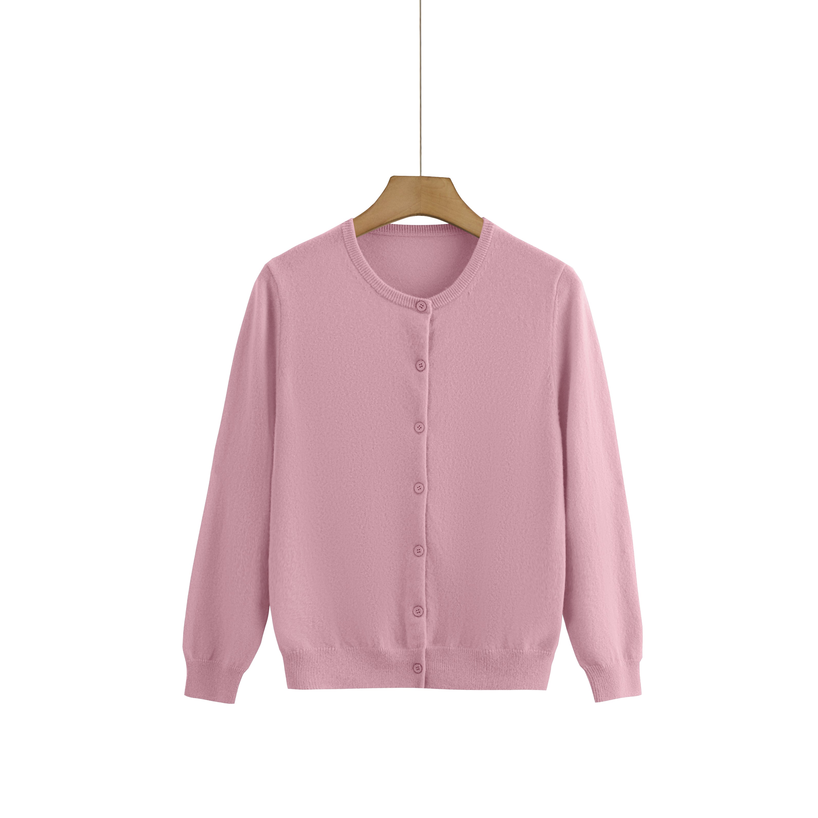 Cashmere Round-Neck Cardigan — Colour Edit