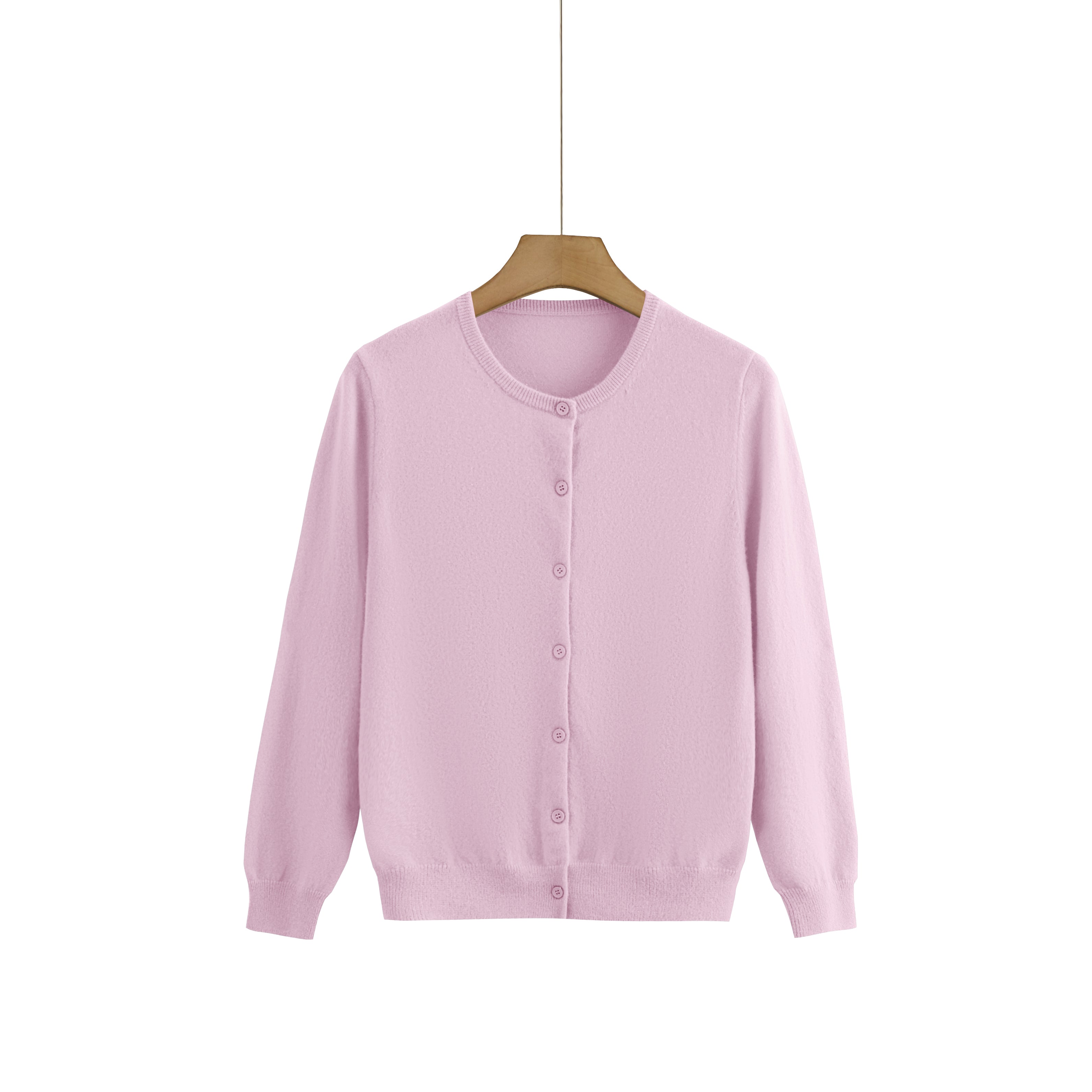 Cashmere Round-Neck Cardigan — Colour Edit